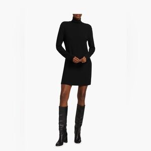 NEW LESET Lauren Knit Turtleneck Minidress- Black (size S)